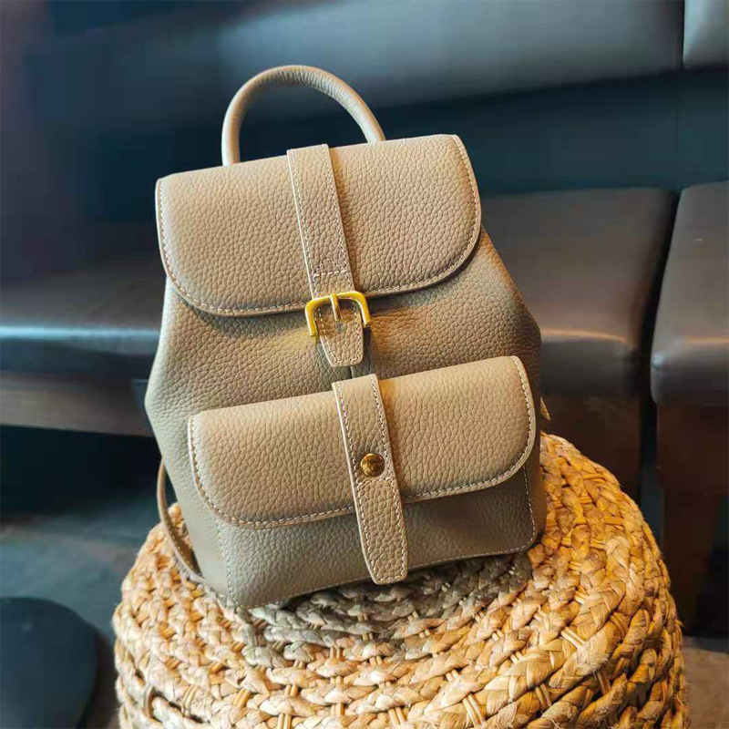 Women'S Bags Designer Brands - Genuine Cowhide Leather Women's Backpack Luxury