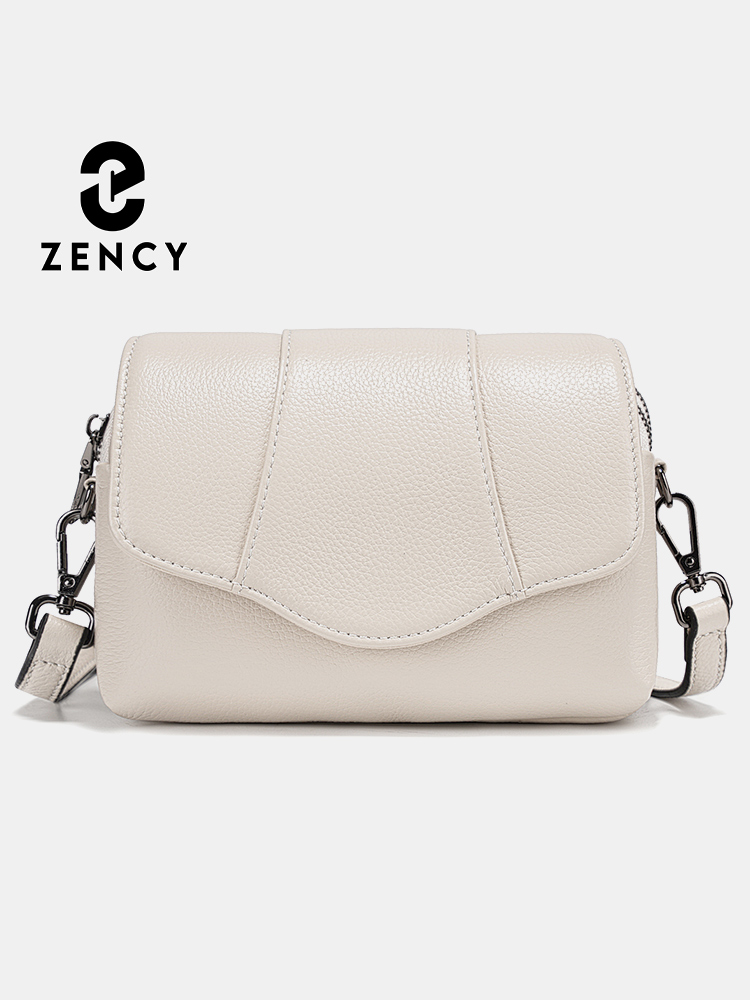 Women Bags Grey - Zency Genuine Cowhide Leather Crossbody for