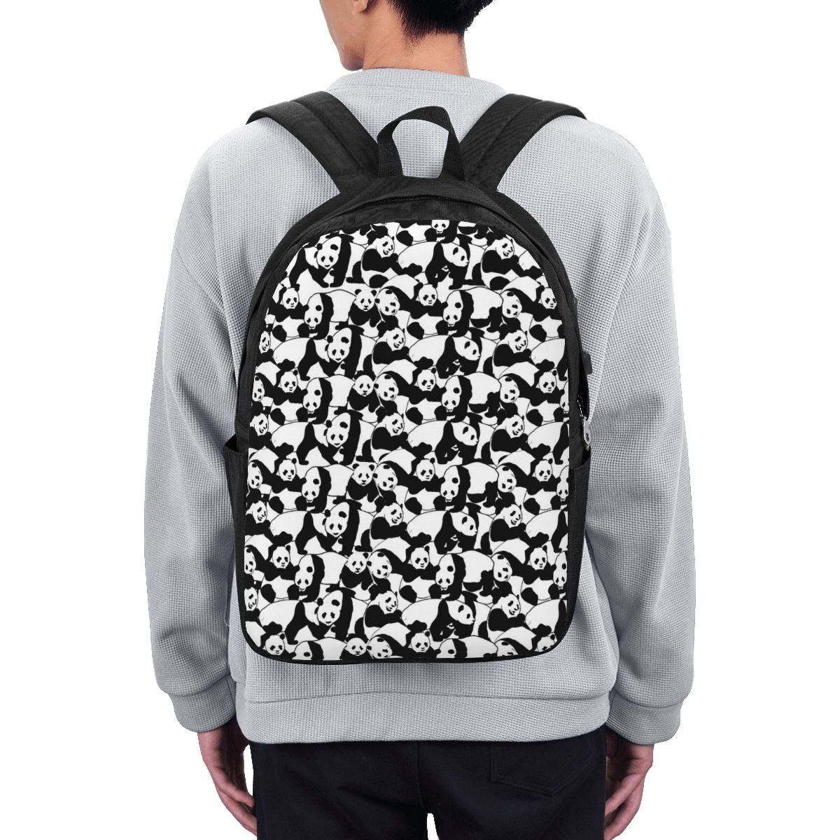Women Bags College - Panda Pattern Backpack Travel Notebook Bag
