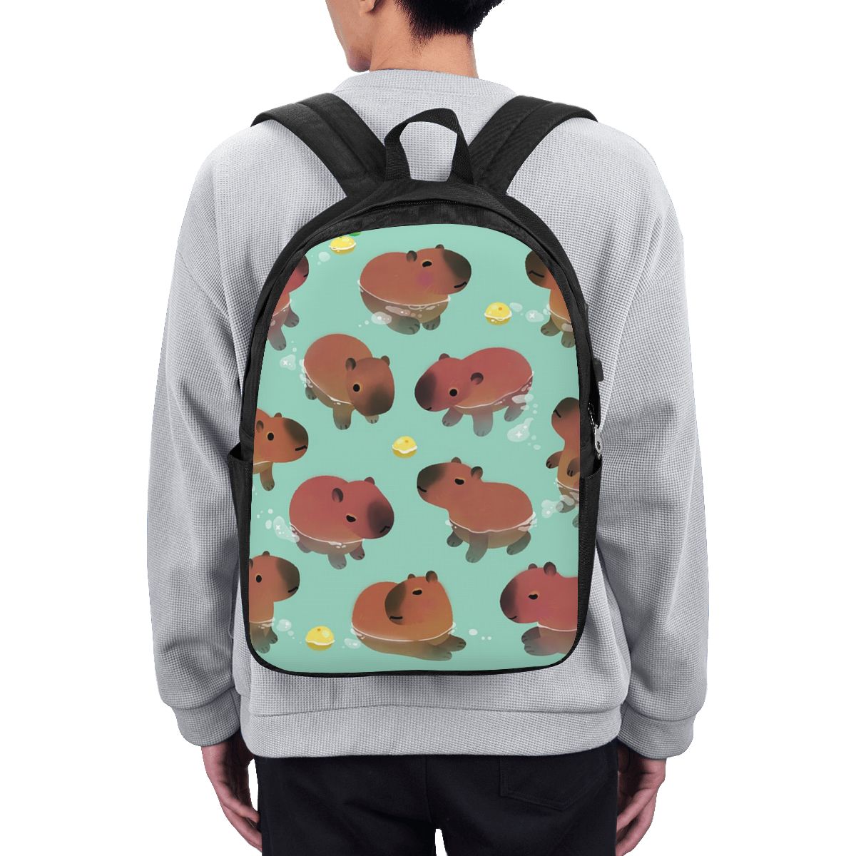 Capybara Animal Pattern Backpa - Women Bags College 리뷰 및 가격