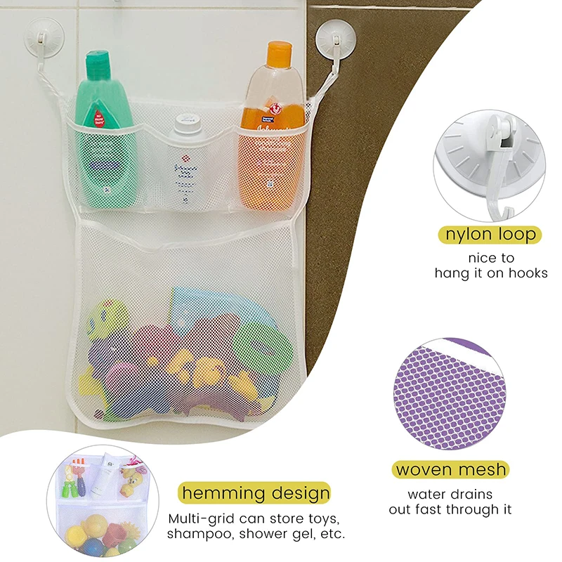 Shower Bath Toys White Pink Ba - Mesh Net Bag 리뷰 및 가격
