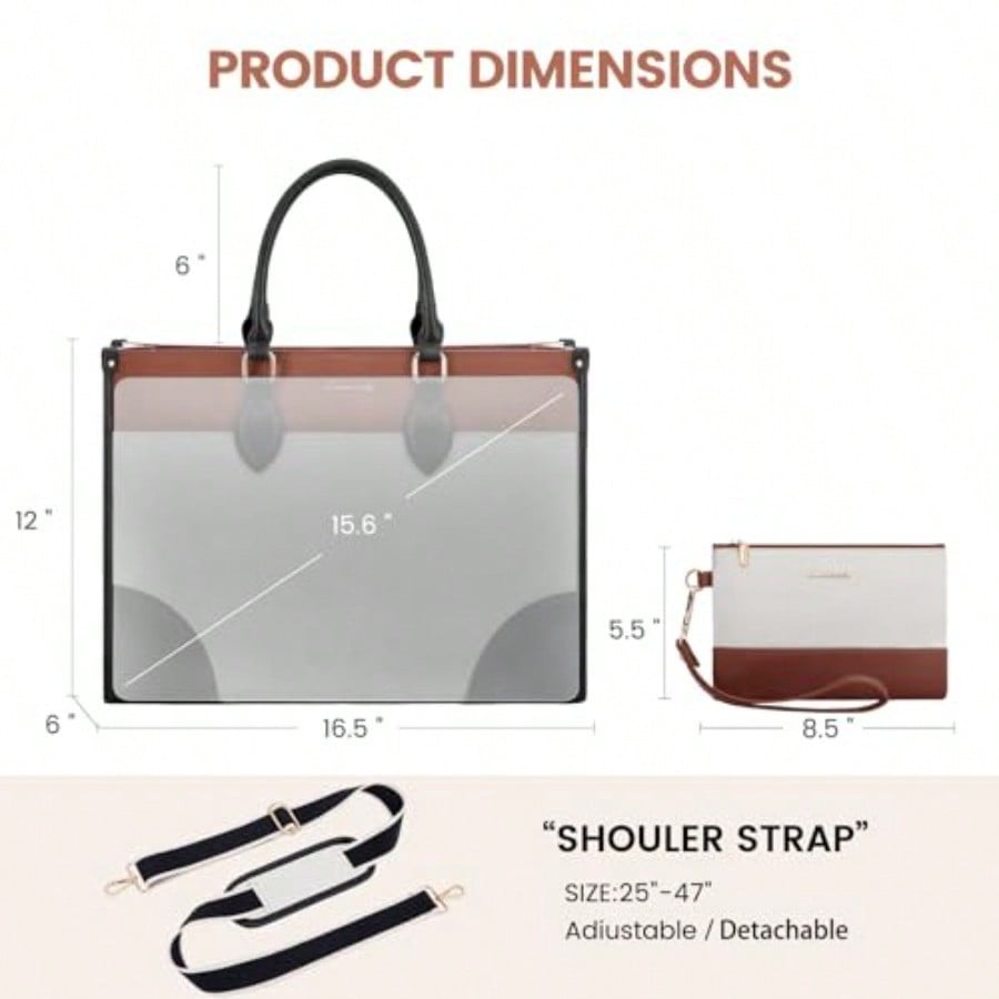 Laptop Bag For Women 15.6 Lnch - Women'S Tote Bags For Work 리뷰 및 가격