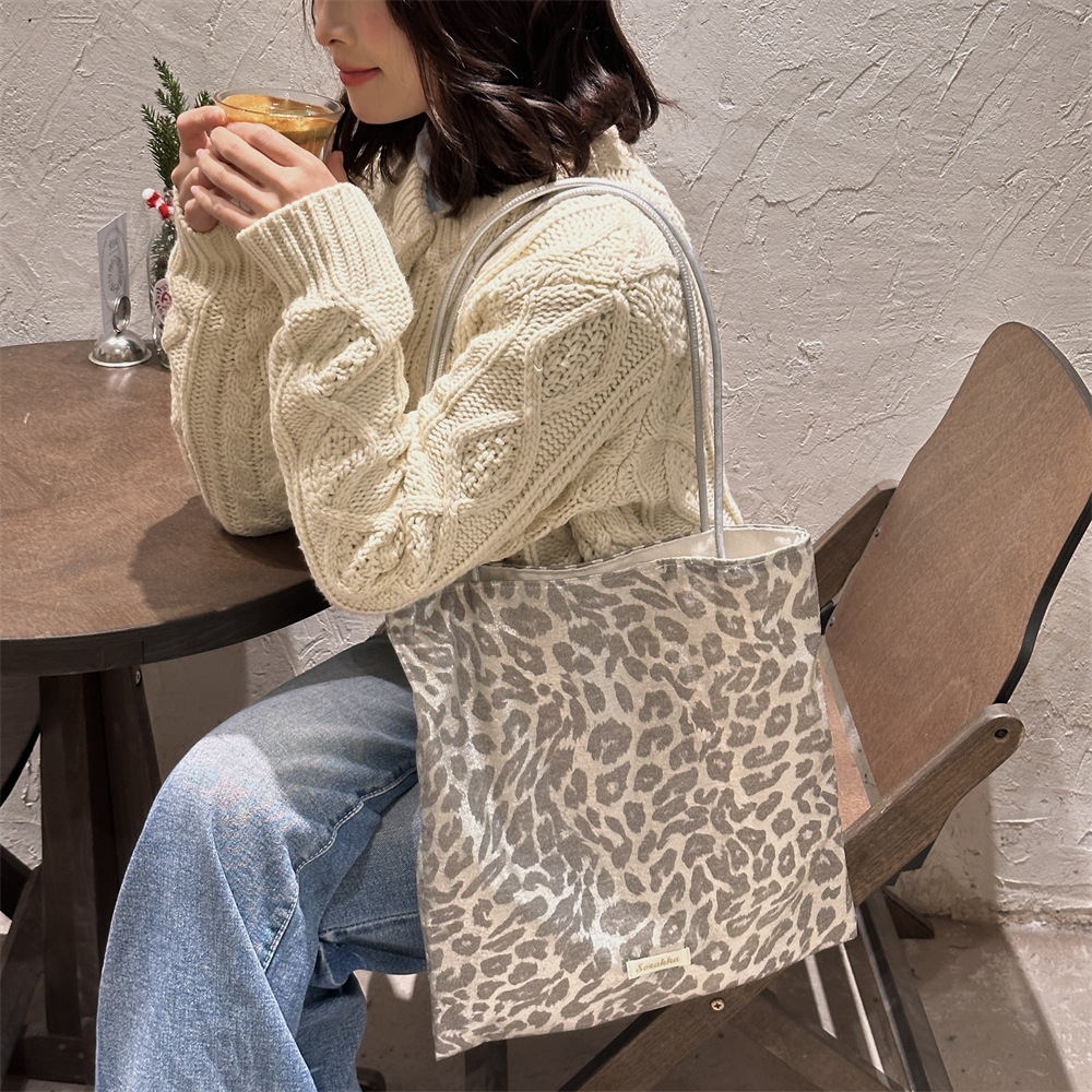 Silver Grey Casual Leopard Pri - Women Bags Grey 리뷰 및 가격