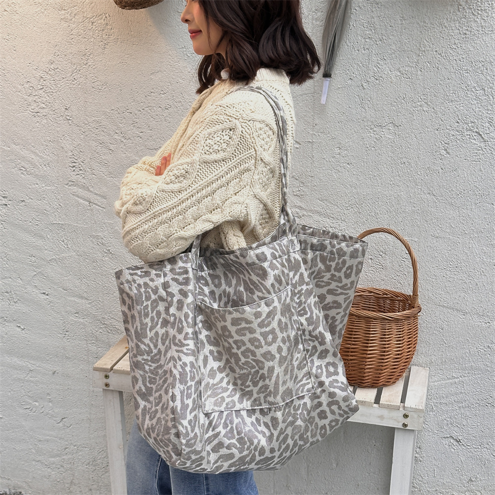 Silver Grey Casual Leopard Pri - Women Bags Grey 리뷰 및 가격