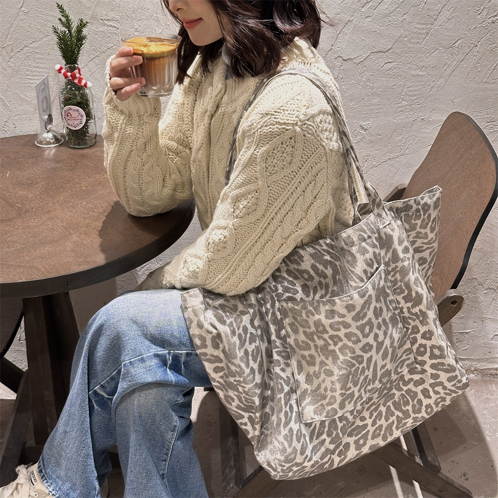Silver Grey Casual Leopard Pri - Women Bags Grey 리뷰 및 가격