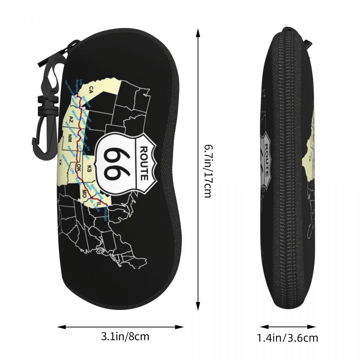 Custom Route 66 Map Shell Eyeg - Women Bags Usa 리뷰 및 가격