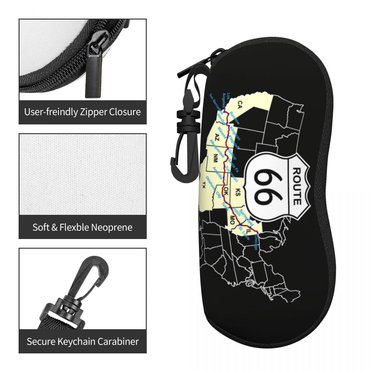 Custom Route 66 Map Shell Eyeg - Women Bags Usa 리뷰 및 가격