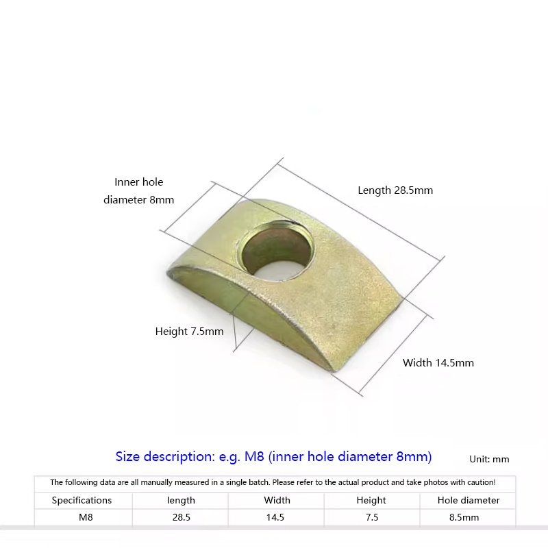 5pcs M8 Half Moon/Crescent Nut - Half Moon Crescent 리뷰 및 가격