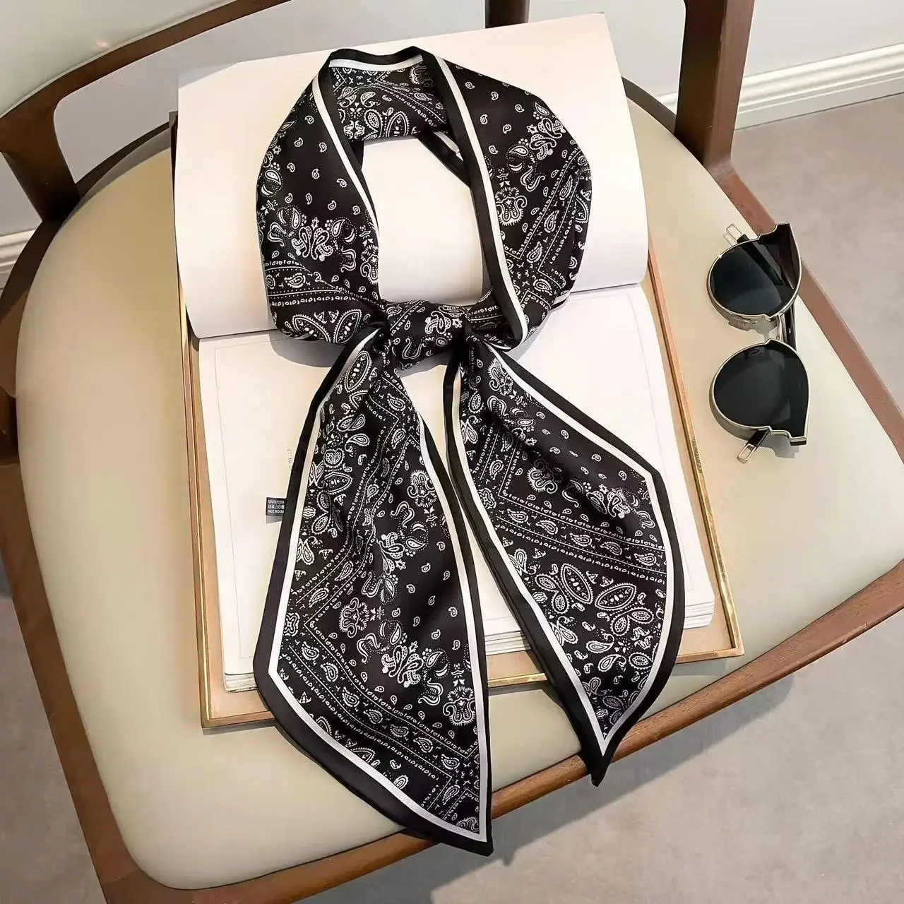Design Print Skinny Scarf Plai - Women Bags Branded 리뷰 및 가격