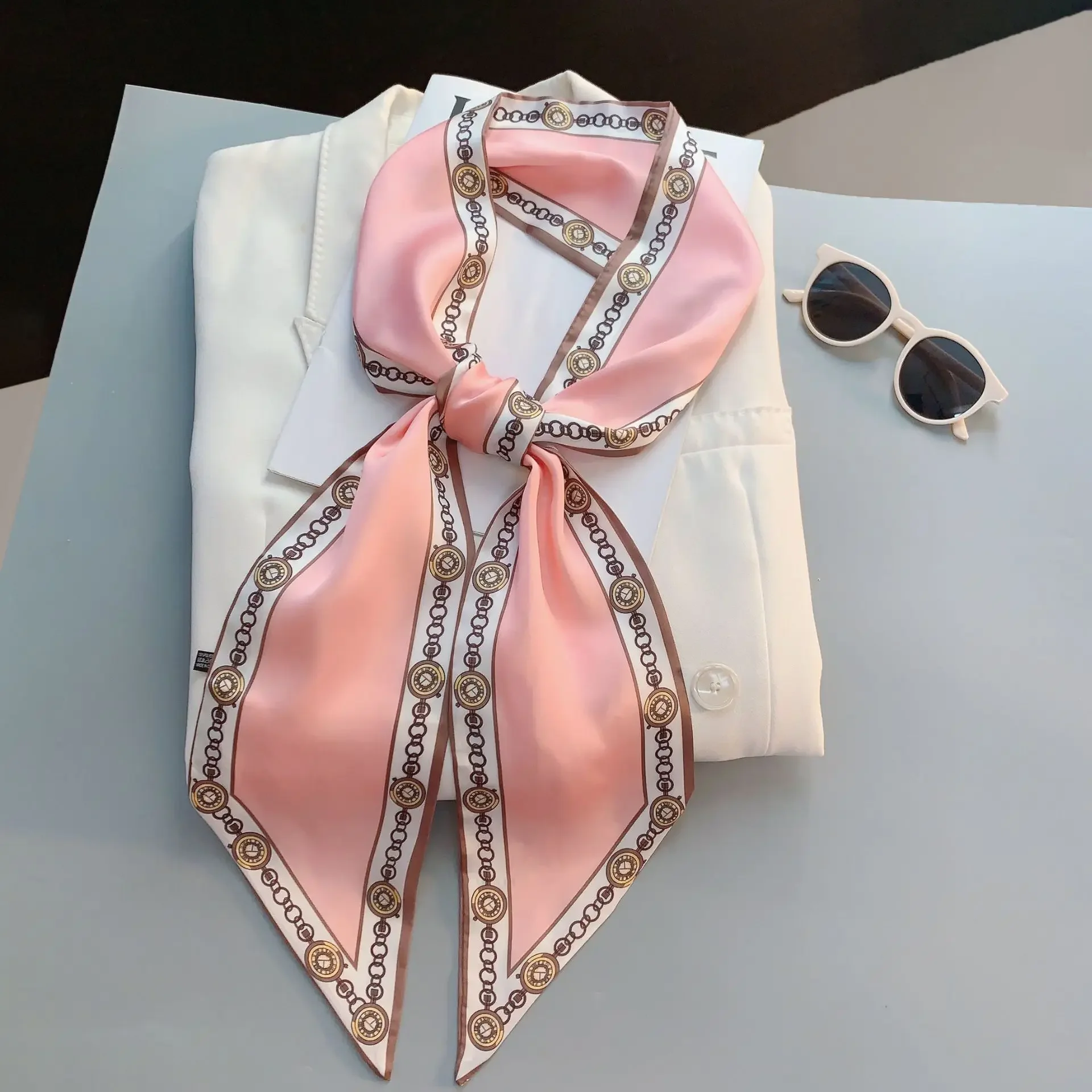 Design Print Skinny Scarf Plai - Women Bags Branded 리뷰 및 가격