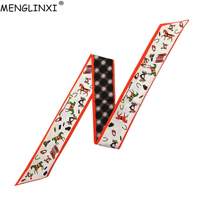 Horse Plaid Skinny Scarf Women - Women Bags Branded 리뷰 및 가격