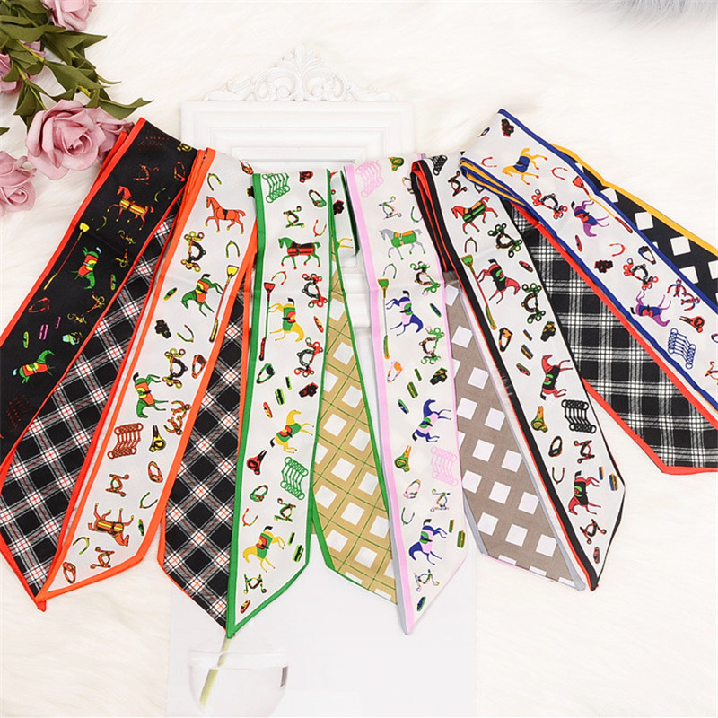 Horse Plaid Skinny Scarf Women - Women Bags Branded 리뷰 및 가격