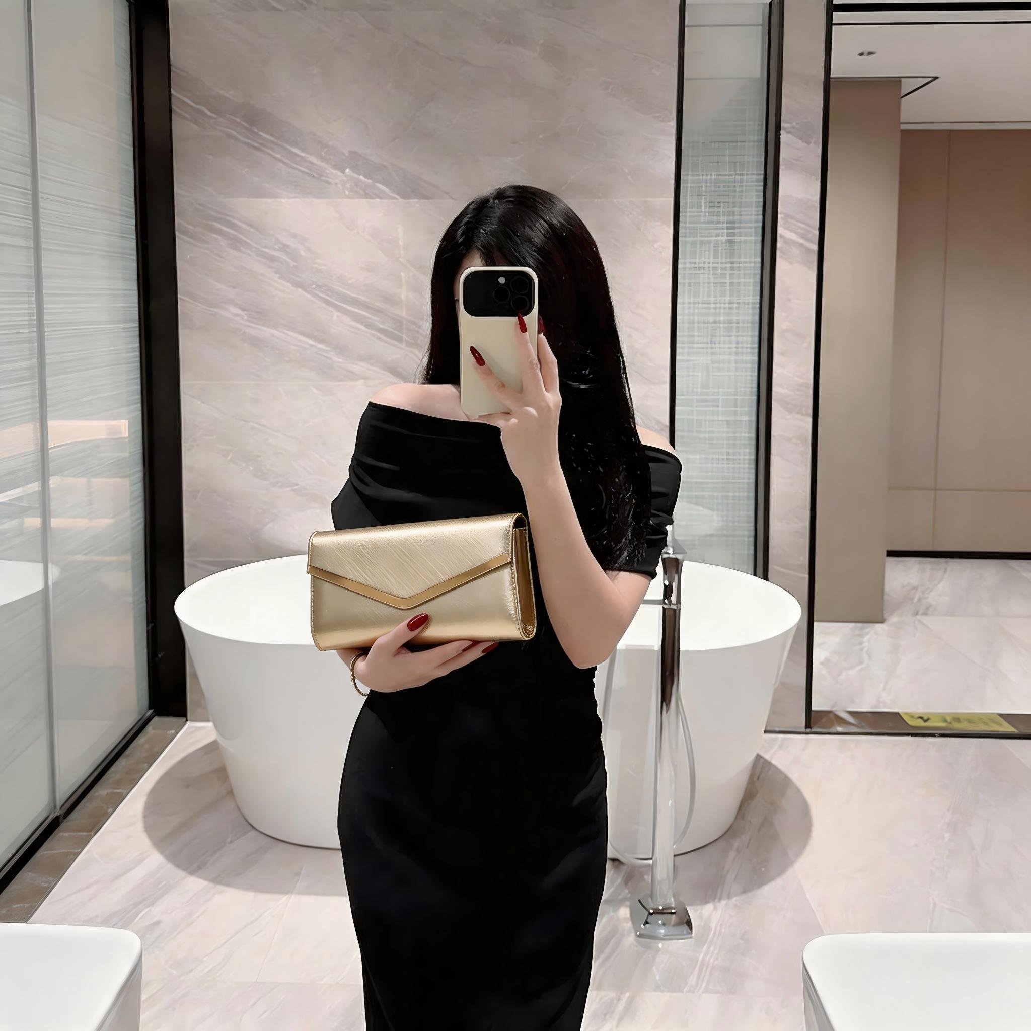 New shiny evening bag - high-e - Flap Bag Envelope 리뷰 및 가격