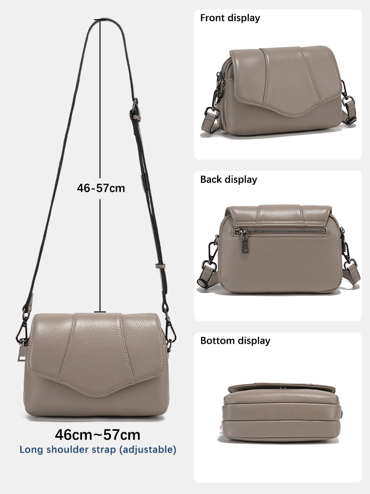 Zency Genuine Cowhide Leather  - Women Bags Grey 리뷰 및 가격