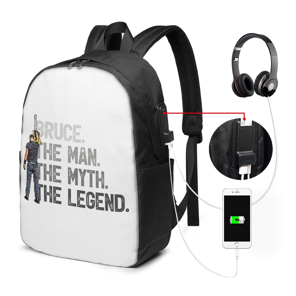 Bruce Springsteen Backpack Tra - Women Bags College 리뷰 및 가격