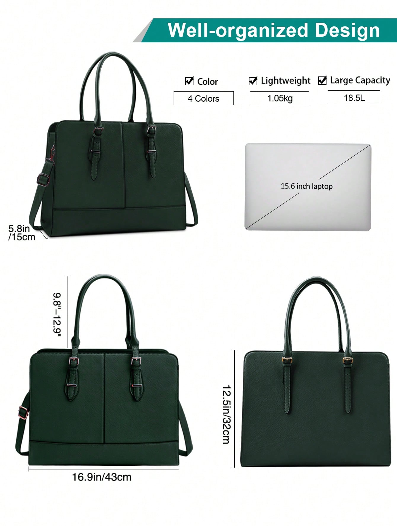 15.6 Inch Leather Laptop Tote  - Women'S Tote Bags For Work 리뷰 및 가격