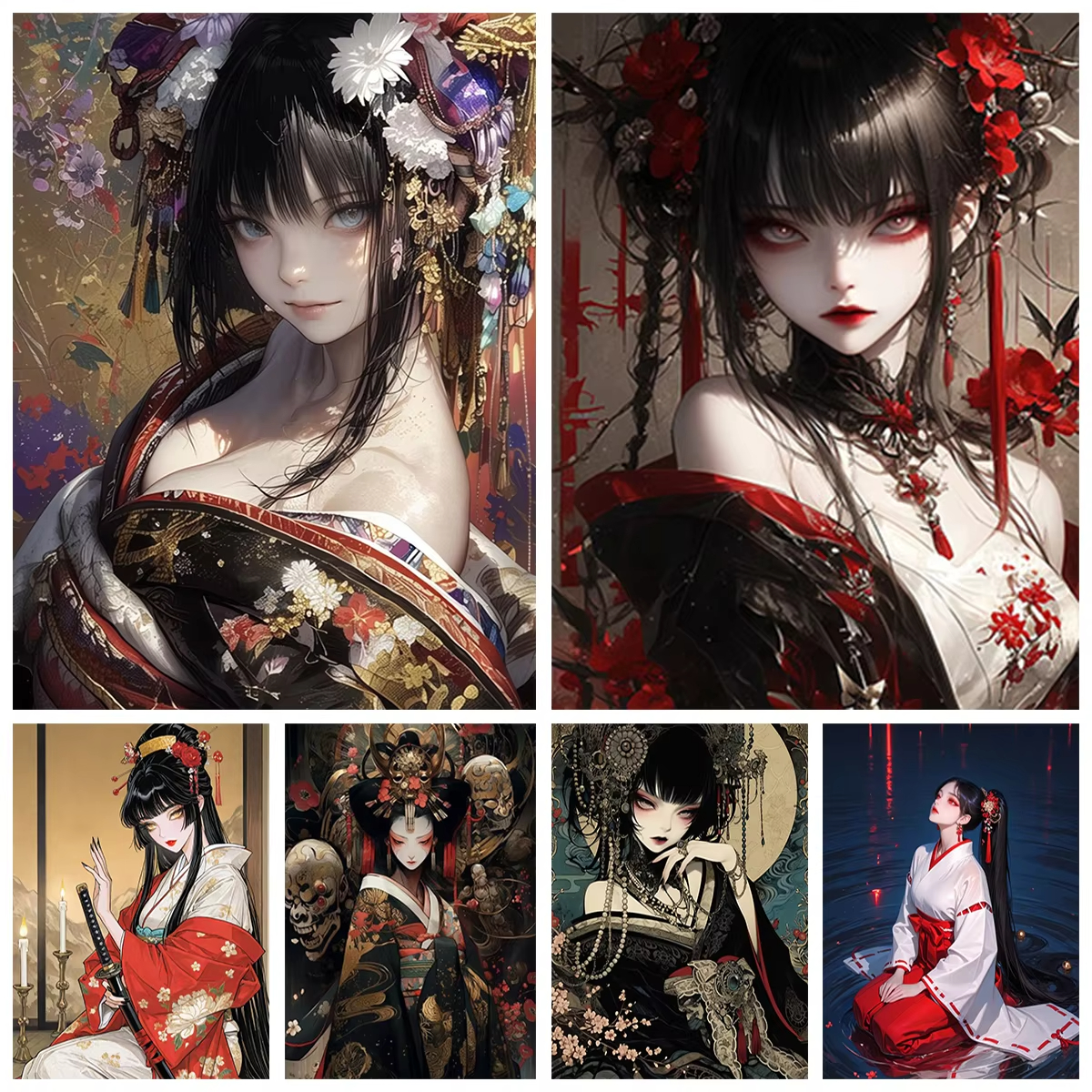 Sexy Kimono Woman 5D Diamond P - Women Bags Pictures 리뷰 및 가격