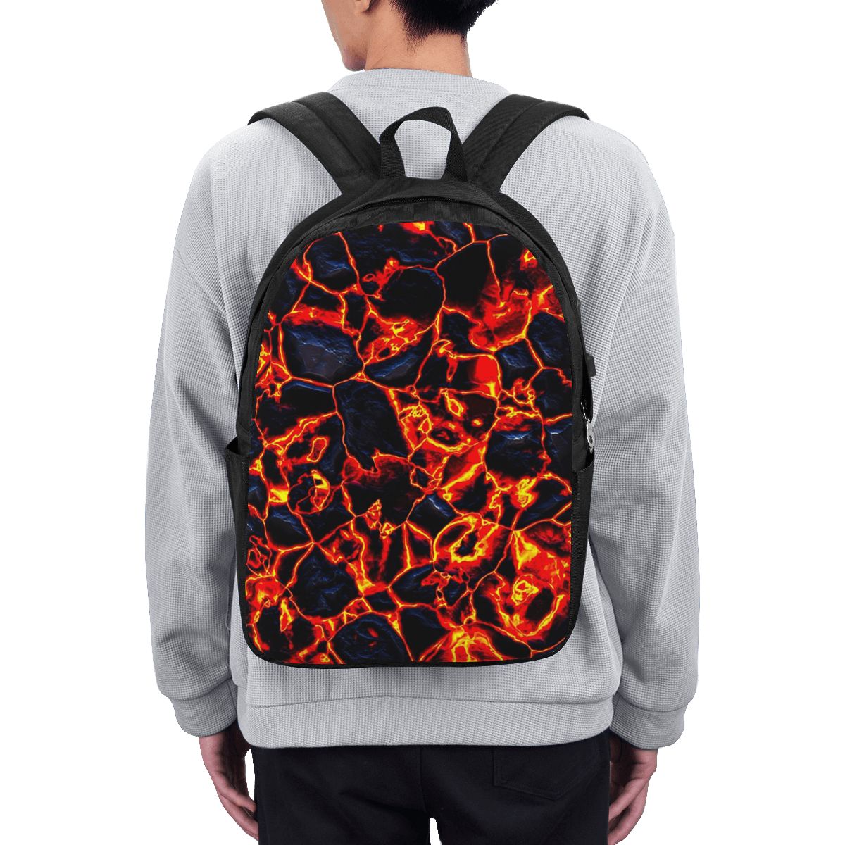 Magma Volcano Lava Fire Backpa - Women Bags College 리뷰 및 가격