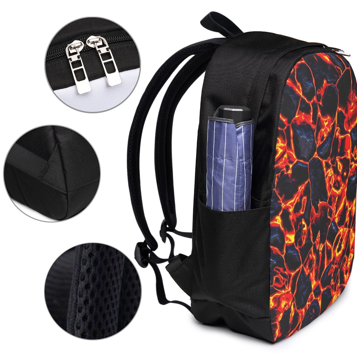 Magma Volcano Lava Fire Backpa - Women Bags College 리뷰 및 가격