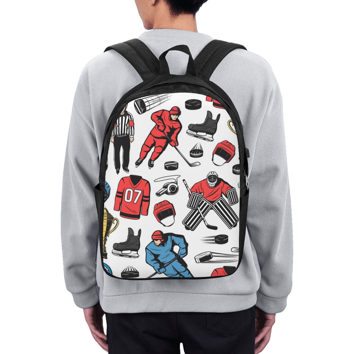 Ice Hockey Players On Rink Bac - Women Bags College 리뷰 및 가격