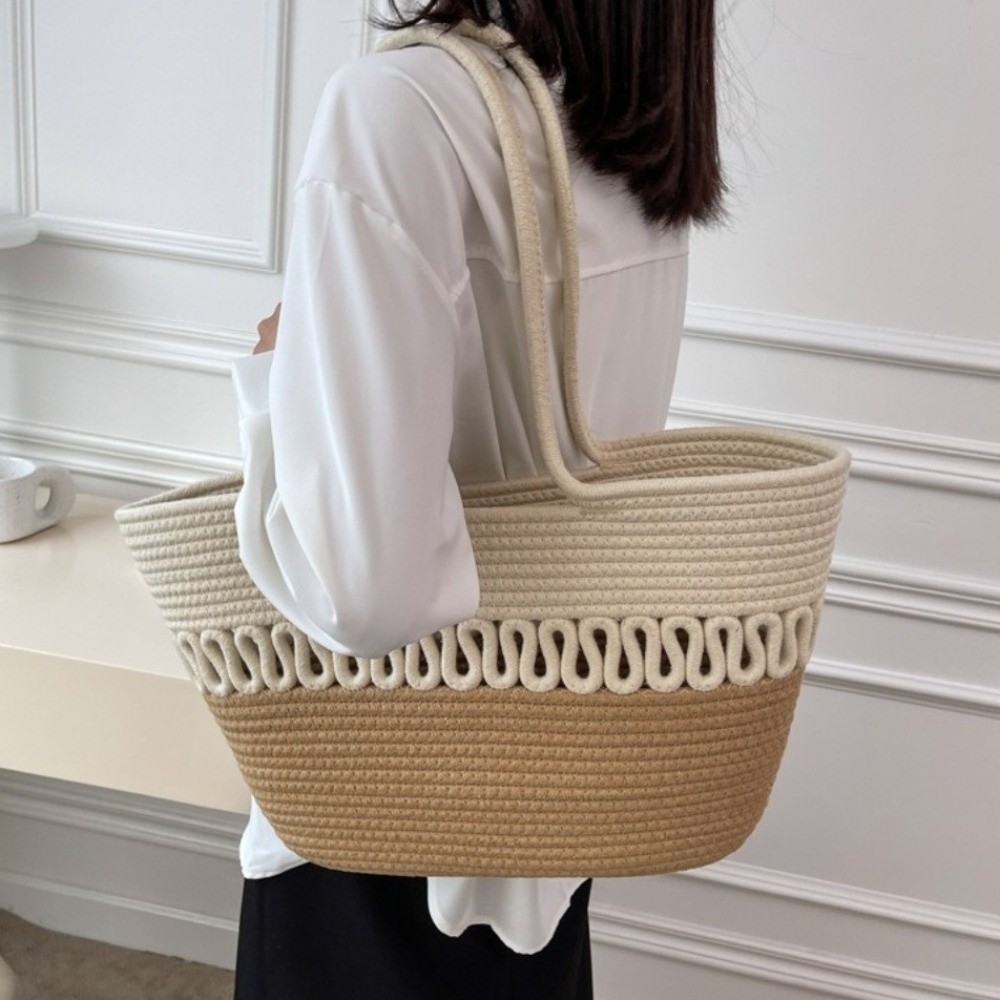 Casual Nylon Woven Tote Bag Kn - Woven Straw Bag 리뷰 및 가격