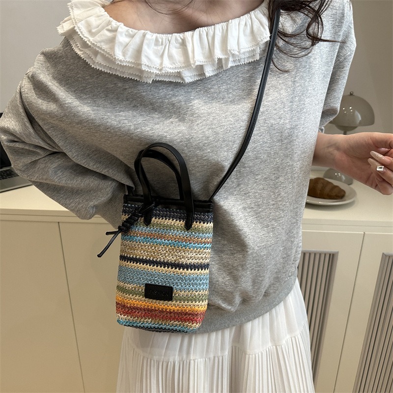 Retro Straw Shoulder Bag Mobil - Woven Straw Bag 리뷰 및 가격