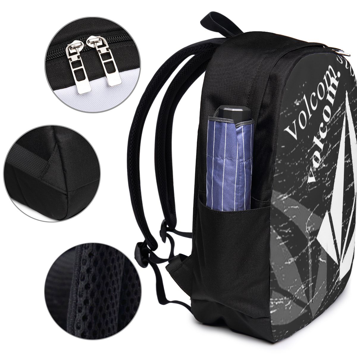 V-Volcom Logo Backpack Travel  - Women Bags College 리뷰 및 가격