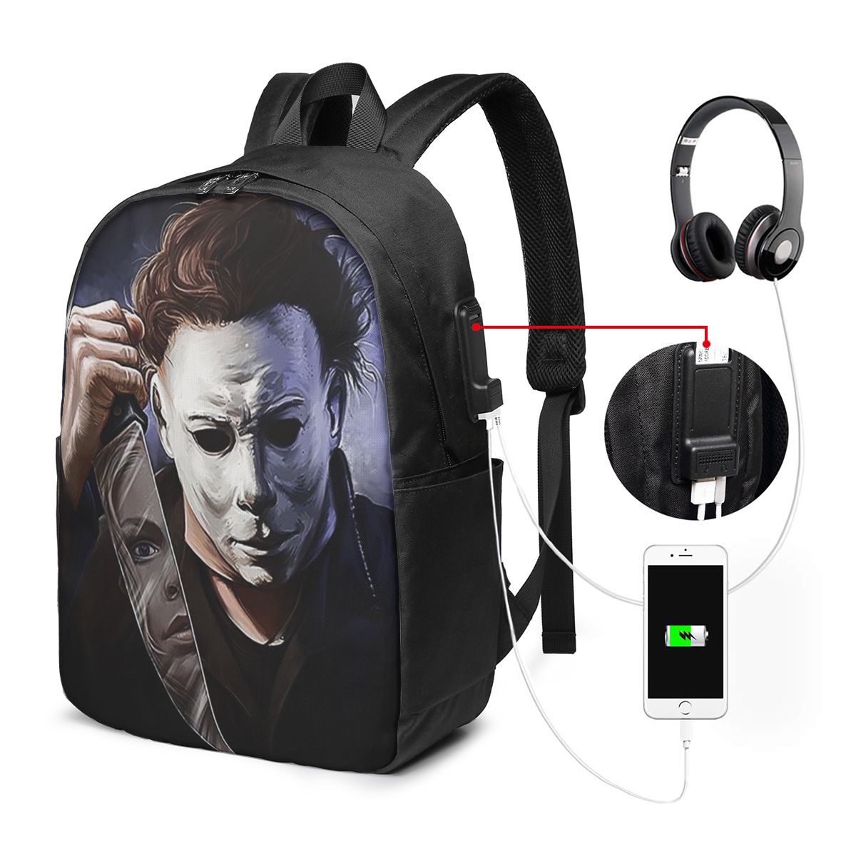 Michael Myers Backpack Travel  - Women Bags College 리뷰 및 가격