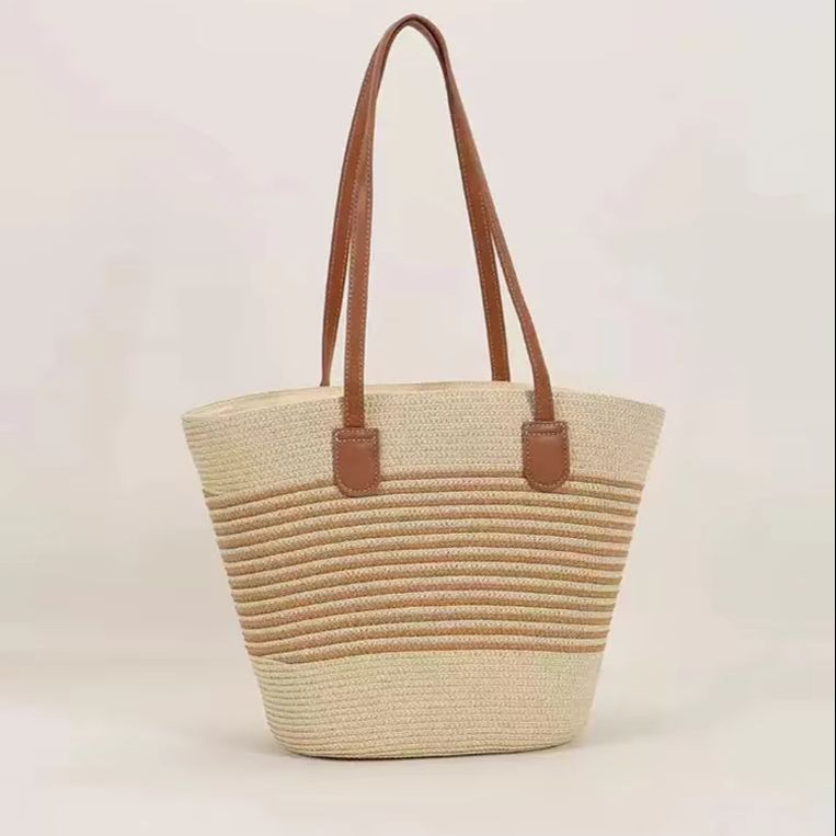 CLAREGQI  Women's Striped Stra - Woven Straw Bag 리뷰 및 가격