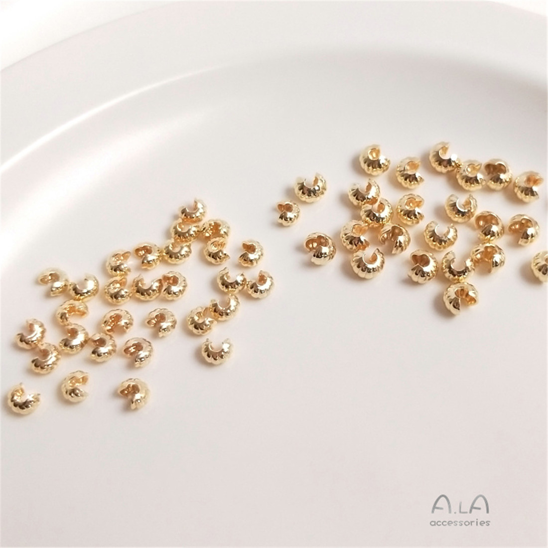 14K True Gold Pumpkin Pattern  - Half Moon Crescent 리뷰 및 가격