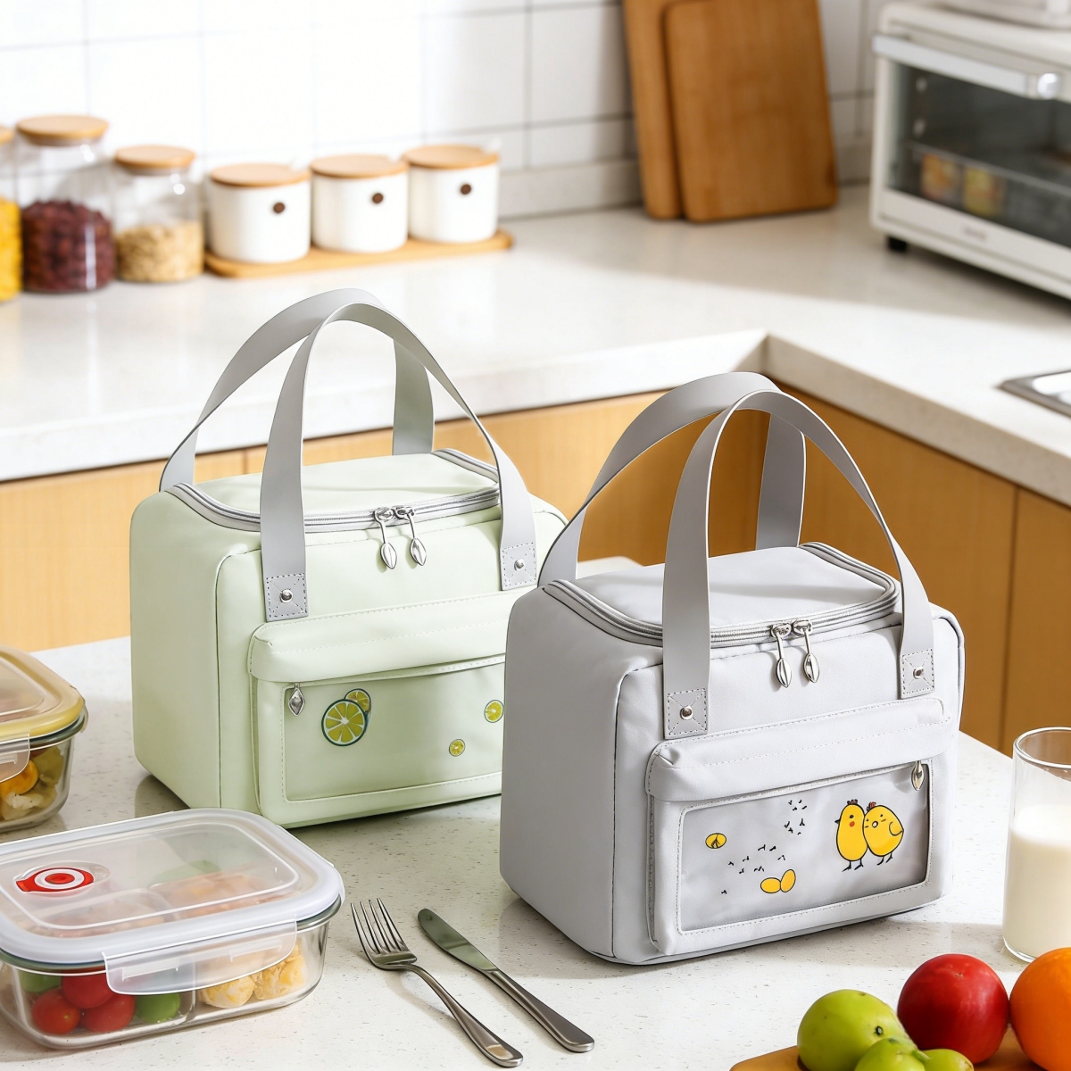 Oxford Cloth Lunch Bag Beige/P - Women Bags Grey 리뷰 및 가격