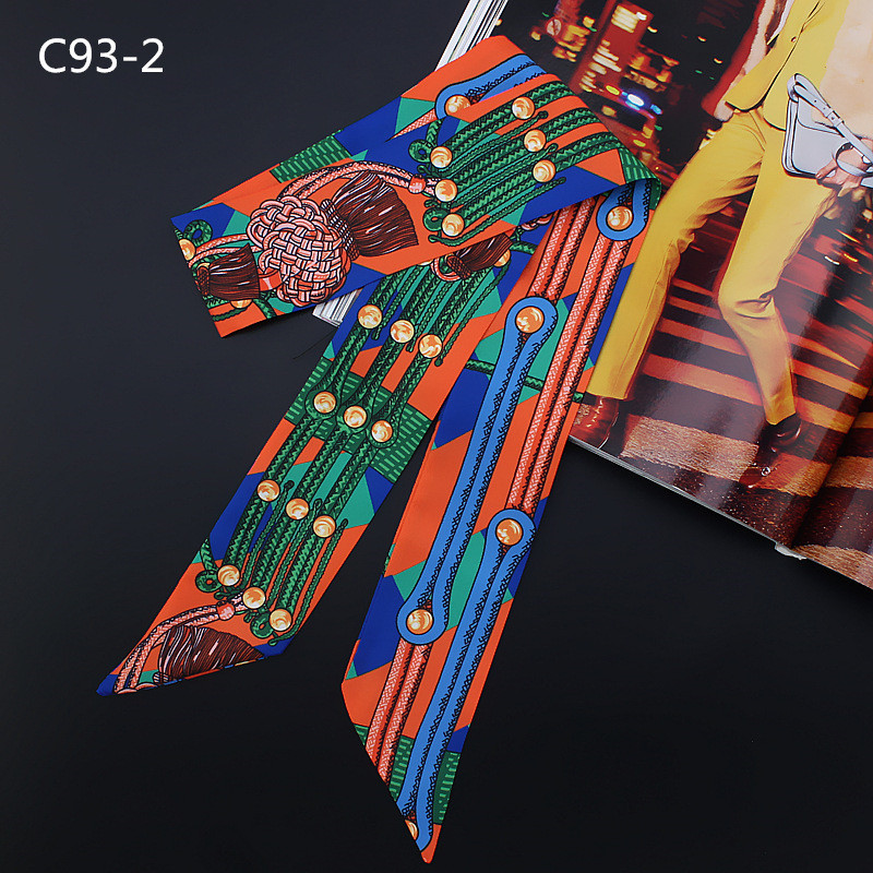 New Chain Print Small Silk Sca - Women Bags Branded 리뷰 및 가격
