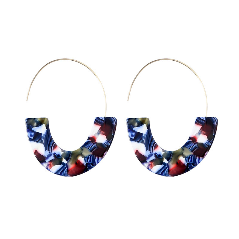 Moon Hoop Earrings Gold Brass  - Half Moon Crescent 리뷰 및 가격
