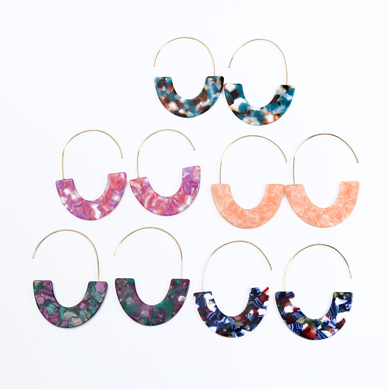 Moon Hoop Earrings Gold Brass  - Half Moon Crescent 리뷰 및 가격