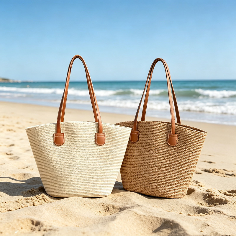 CLAREGQI  Women's Solid Color  - Woven Straw Bag 리뷰 및 가격