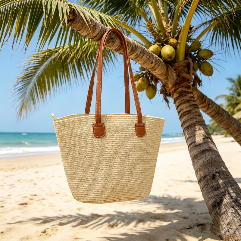 CLAREGQI  Women's Solid Color  - Woven Straw Bag 리뷰 및 가격