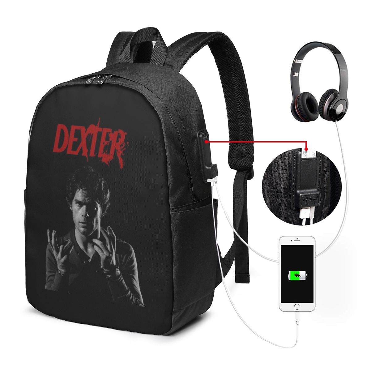 Movie Dexter Morgan Backpack T - Women Bags College 리뷰 및 가격