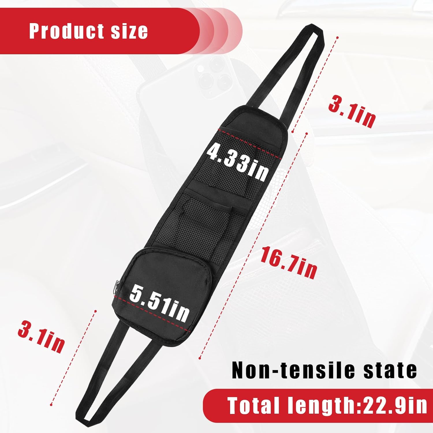 Car Seat Storage Hanging Bag,  - Mesh Net Bag 리뷰 및 가격