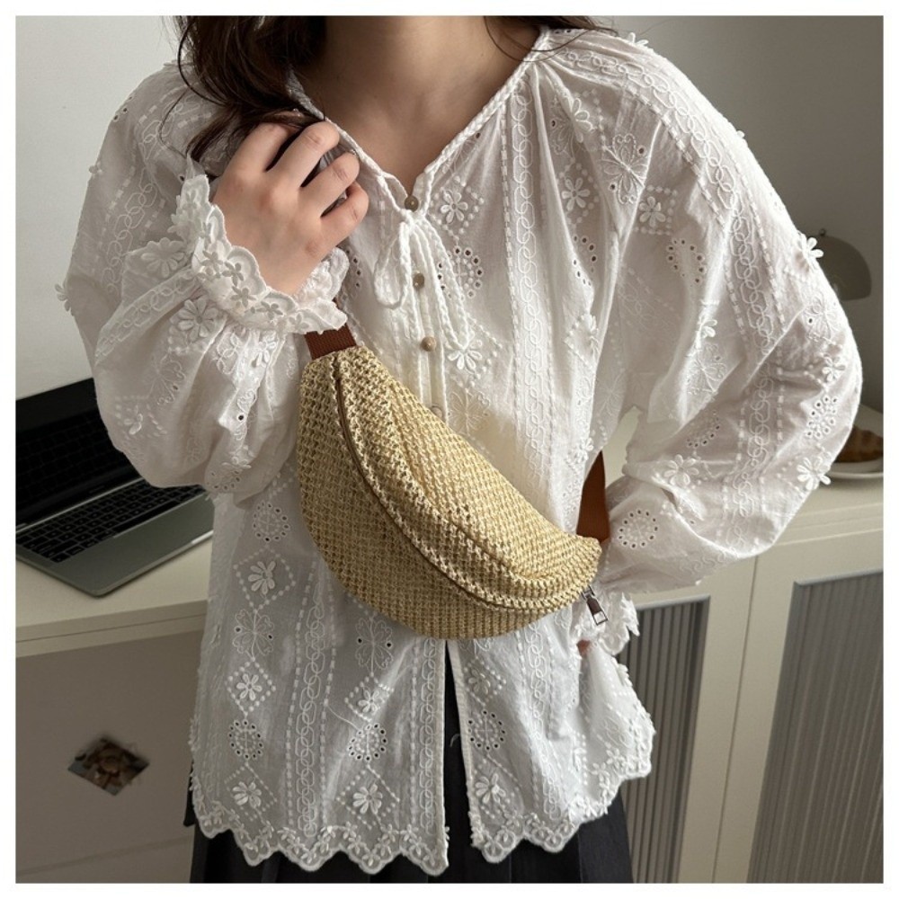Vacation Woven Waist Pouch Boh - Woven Straw Bag 리뷰 및 가격