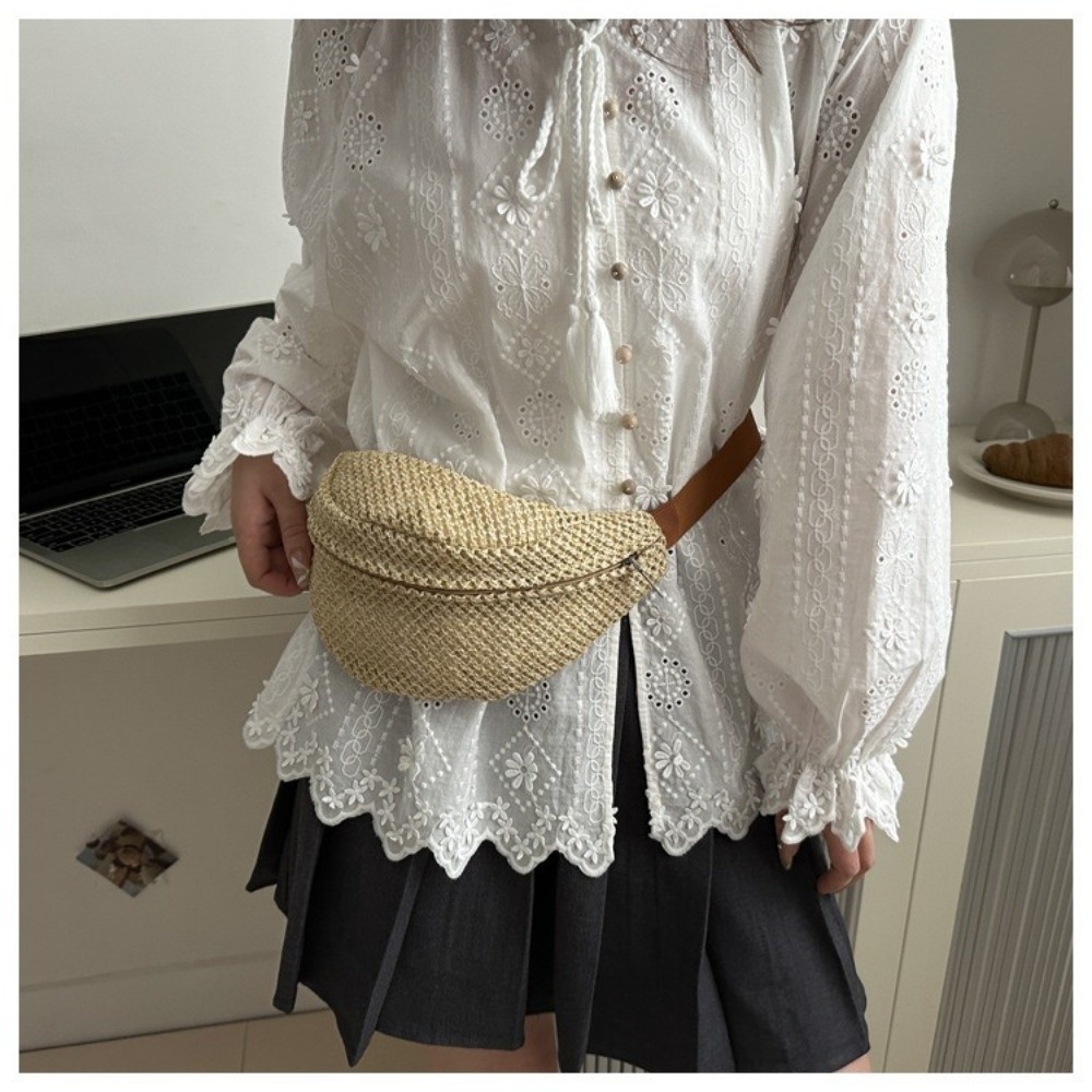 Vacation Woven Waist Pouch Boh - Woven Straw Bag 리뷰 및 가격