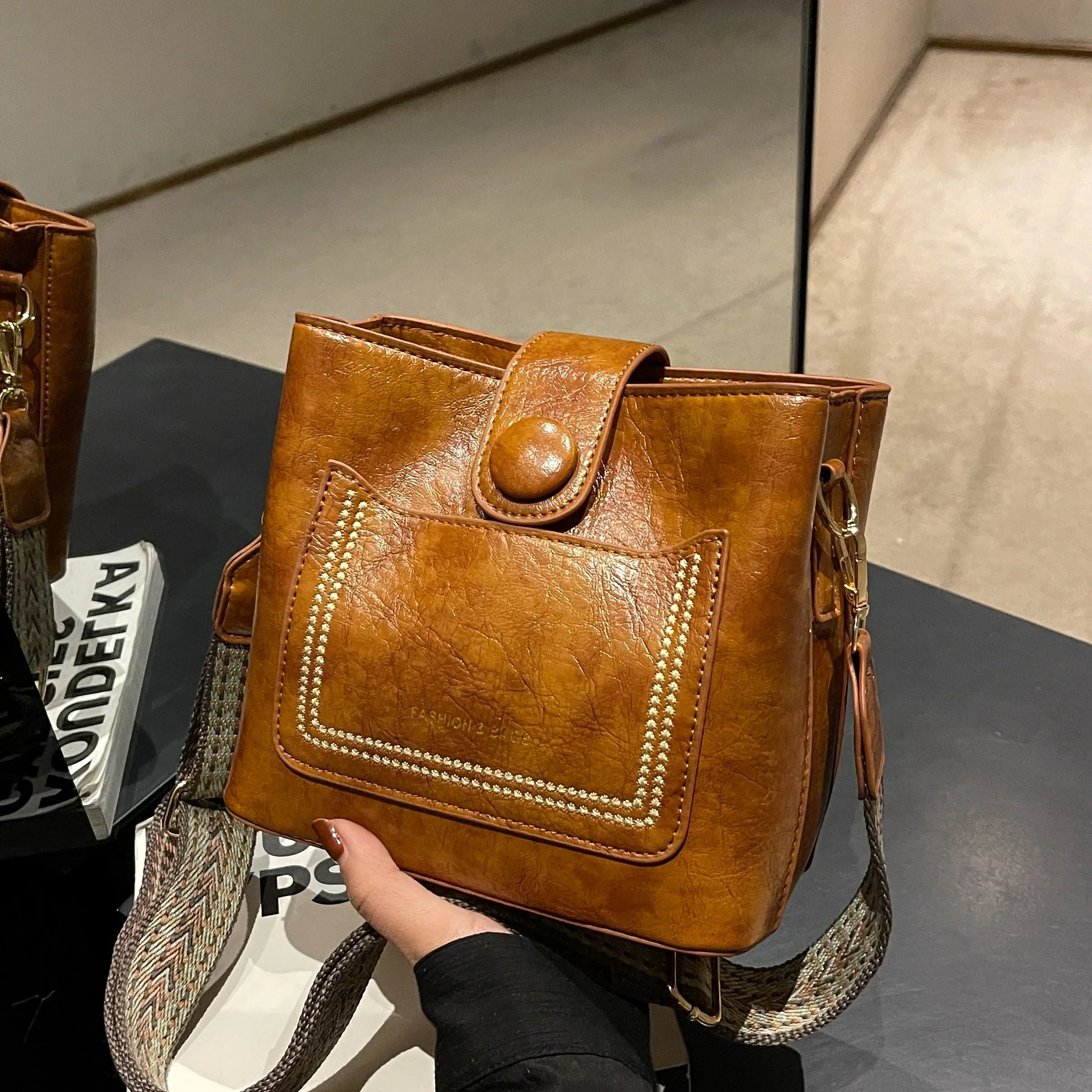 Vintage Simple PU Leather Buck - Women Bags Designer 리뷰 및 가격