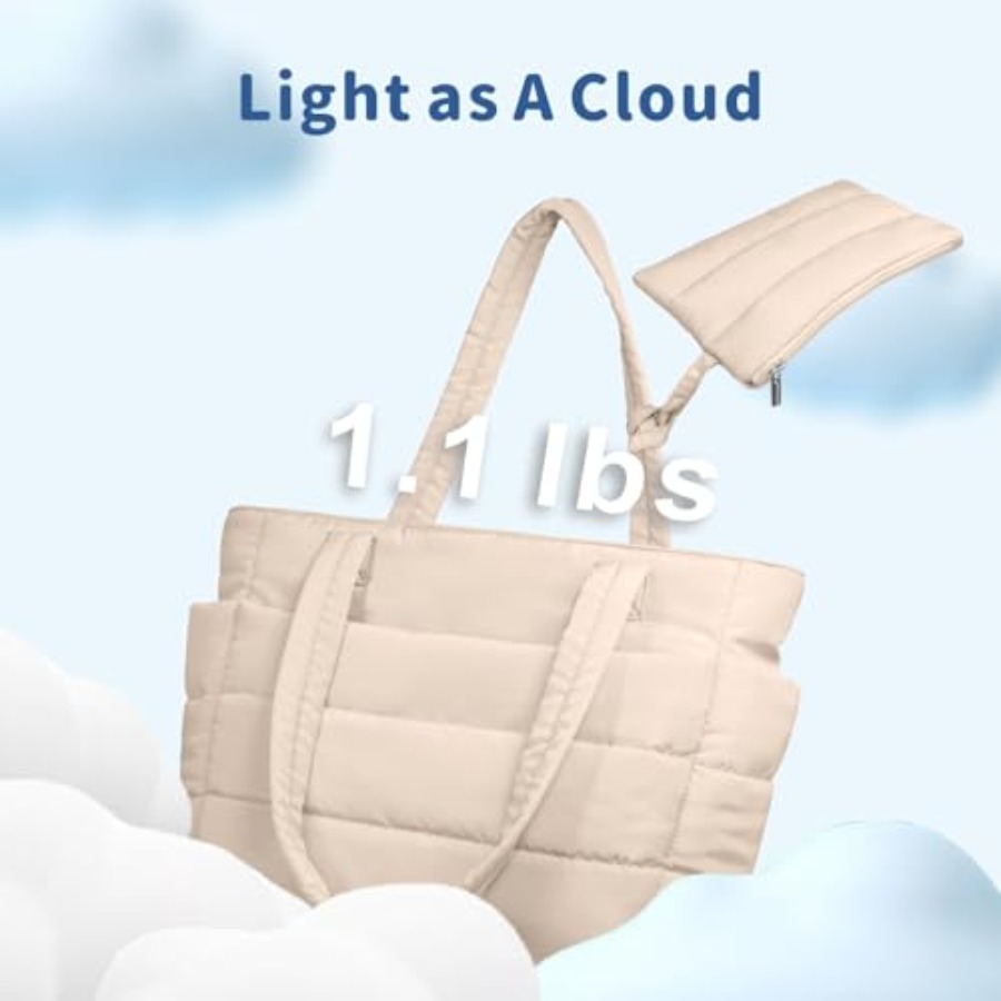 TOPDesign Puffer Tote Bag for  - Women'S Tote Bags For Work 리뷰 및 가격